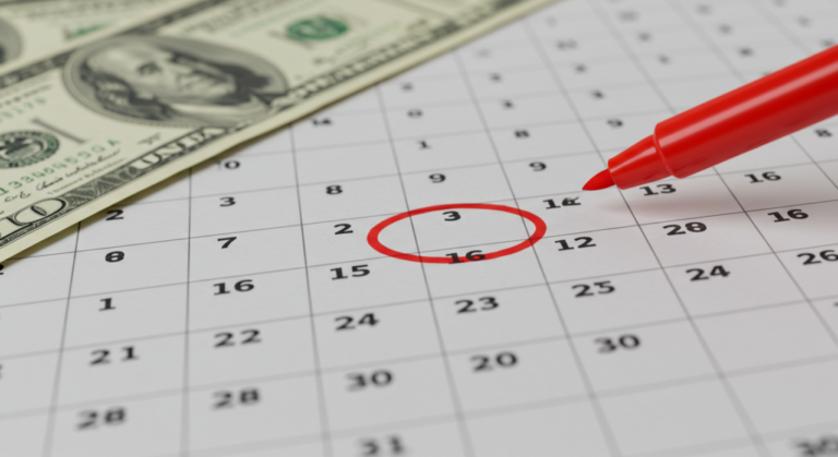 Calendar showing delayed May 2025 social security payments