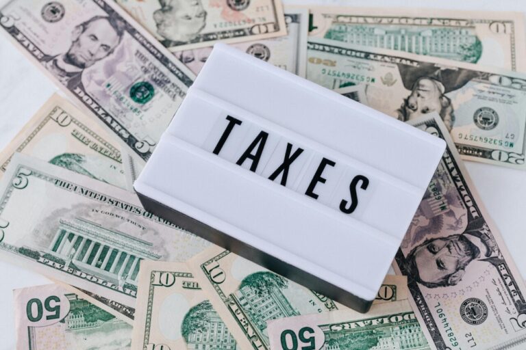 Illustration of social security benefits with tax documents and calculator for 2025