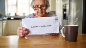 Graph showing potential rise in social security retirement age to address funding crisis